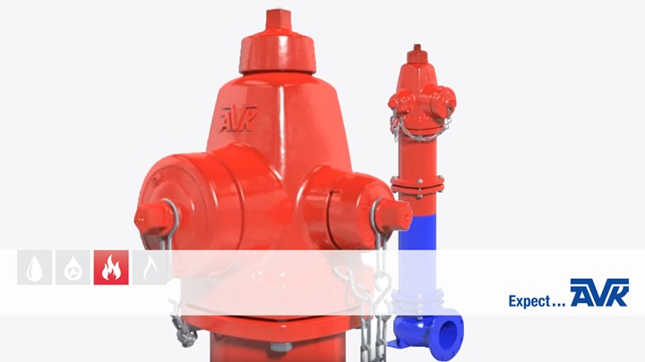 Animation displaying the features of the dry barrel fire hydrant